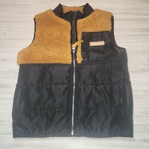 Timberland Full Zip Puffer Sherpa Vest Toddlers Brown/Black Boys Size 3T B5